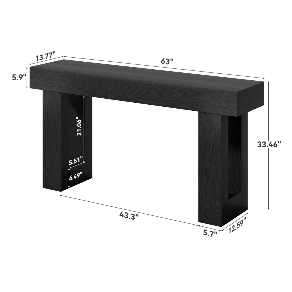 LITTLE TREE 63-Inch Long Console Tables for Entryway