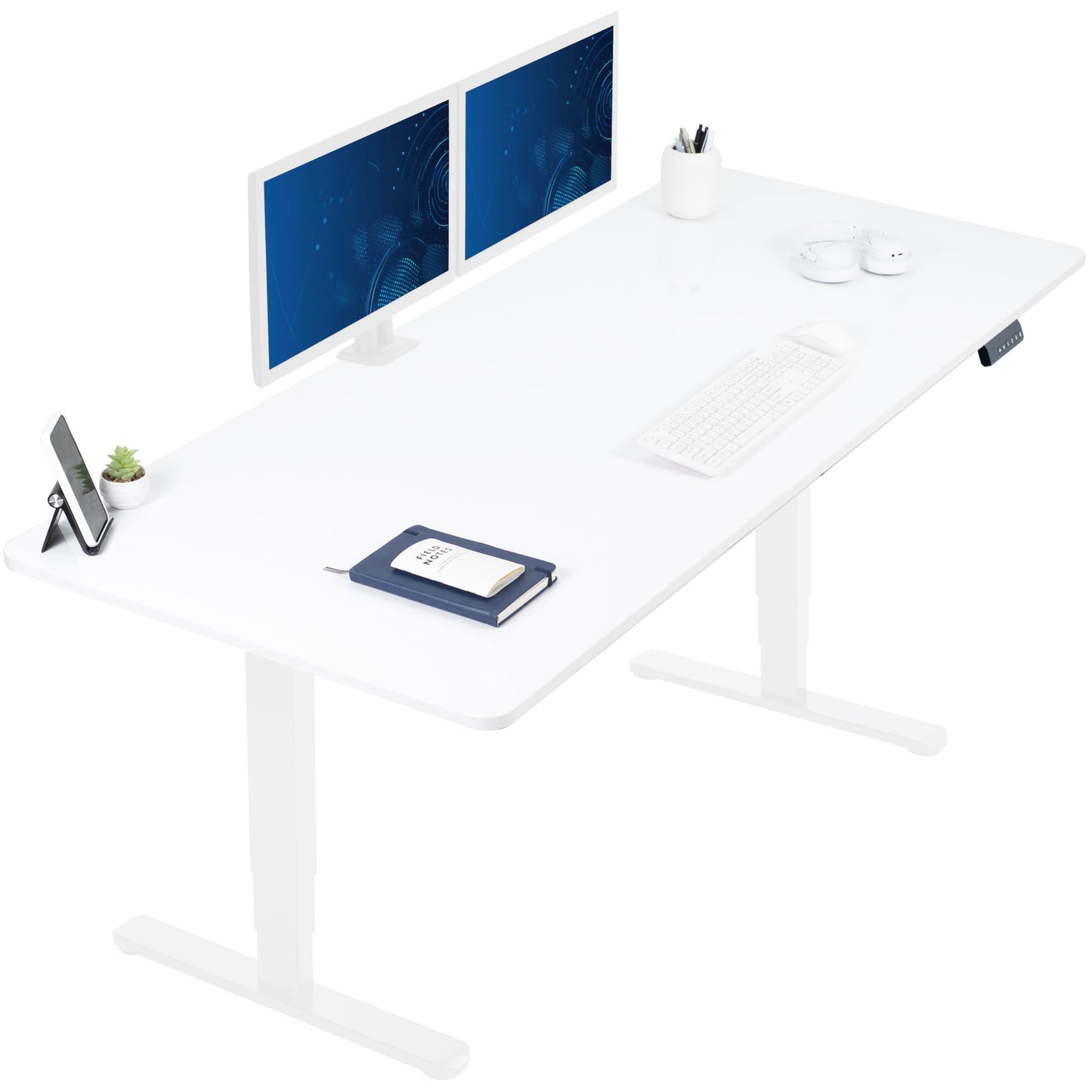 71" x 30" Electric Desk with Touch Screen Memory Controller