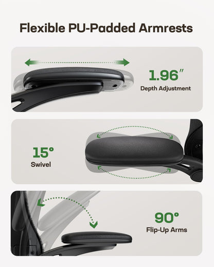 Marsail Ergonomic Office Chair with 3D Armrests