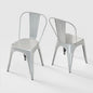 Rivbuio Metal Dining Chairs with Backrest, Stackable, Color, 2 Pack