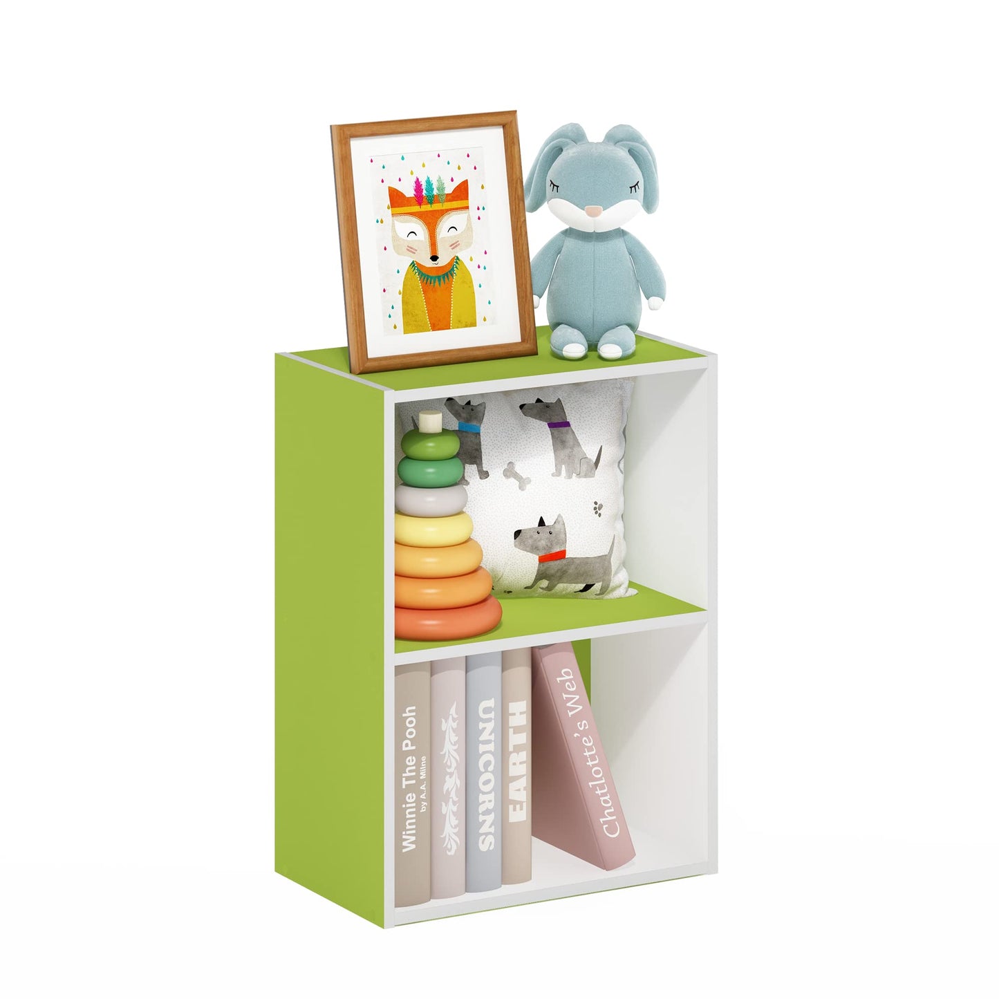 Tiered Wood Bookshelf with Open Storage Shelves for Home & Office