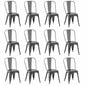 Rivbuio Metal Dining Chairs with Backrest, Stackable, Color, 2 Pack