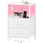 Somdot Nightstands with Charging Station & LED Light