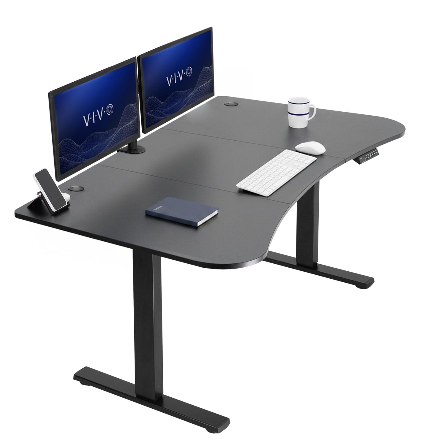 VIVO Electric Standing Desk Workstation, Memory Controller Height Adjustment, 1B Series
