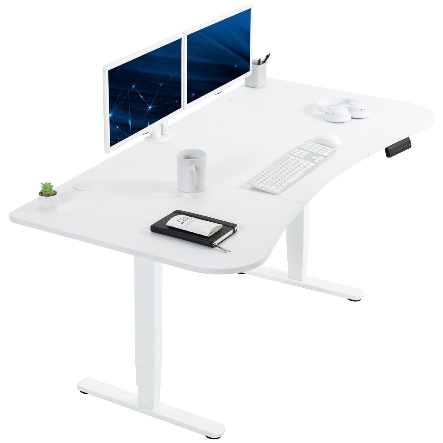71" x 30" Electric Desk with Touch Screen Memory Controller