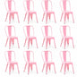 Rivbuio Metal Dining Chairs with Backrest, Stackable, Color, 2 Pack