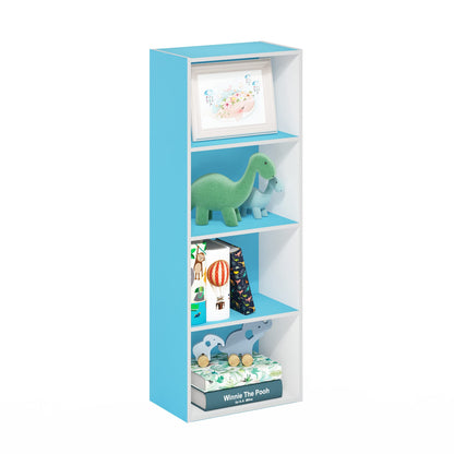 Tiered Wood Bookshelf with Open Storage Shelves for Home & Office