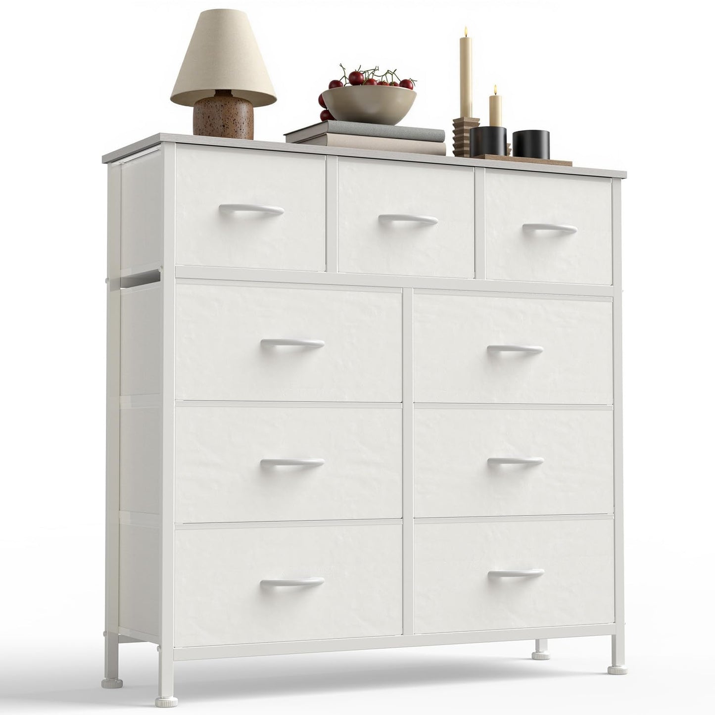 7 Drawer Fabric Dresser with Storage Bins and Steel Frame for Bedroom & Closet