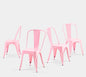 SOLEGGIATA Metal Dining Chairs Set