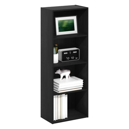 Tiered Wood Bookshelf with Open Storage Shelves for Home & Office