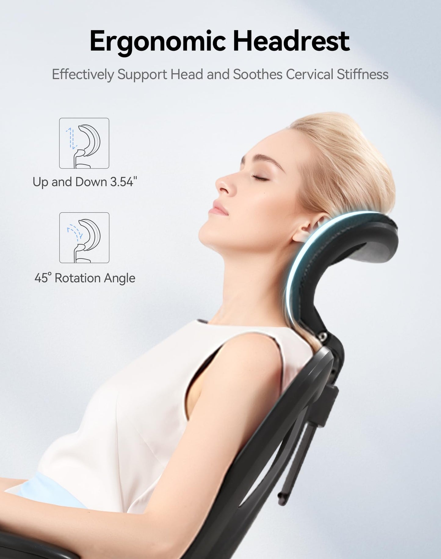 Ergonomic Mesh Office Chair with Adjustable Lumbar Support & Headrest