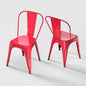 Rivbuio Metal Dining Chairs with Backrest, Stackable, Color, 2 Pack