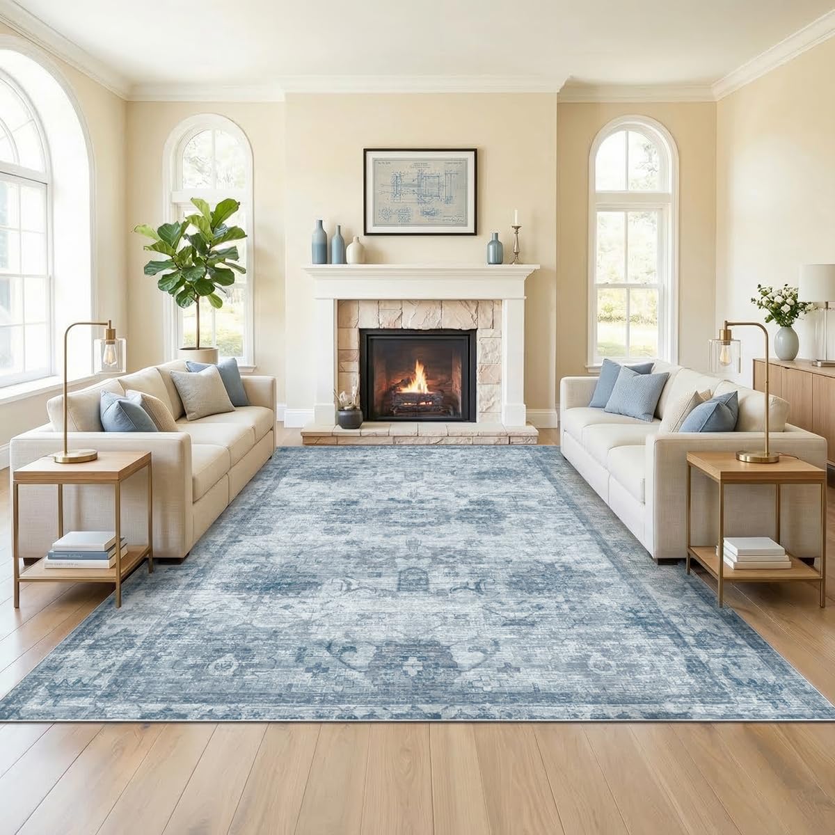 Homemate Washable Area Rug for Home Decor