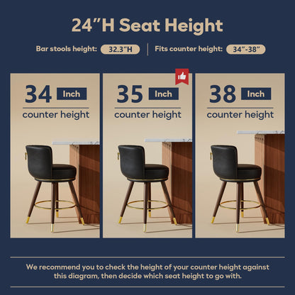 SeekFancy Swivel Bar Stools B306