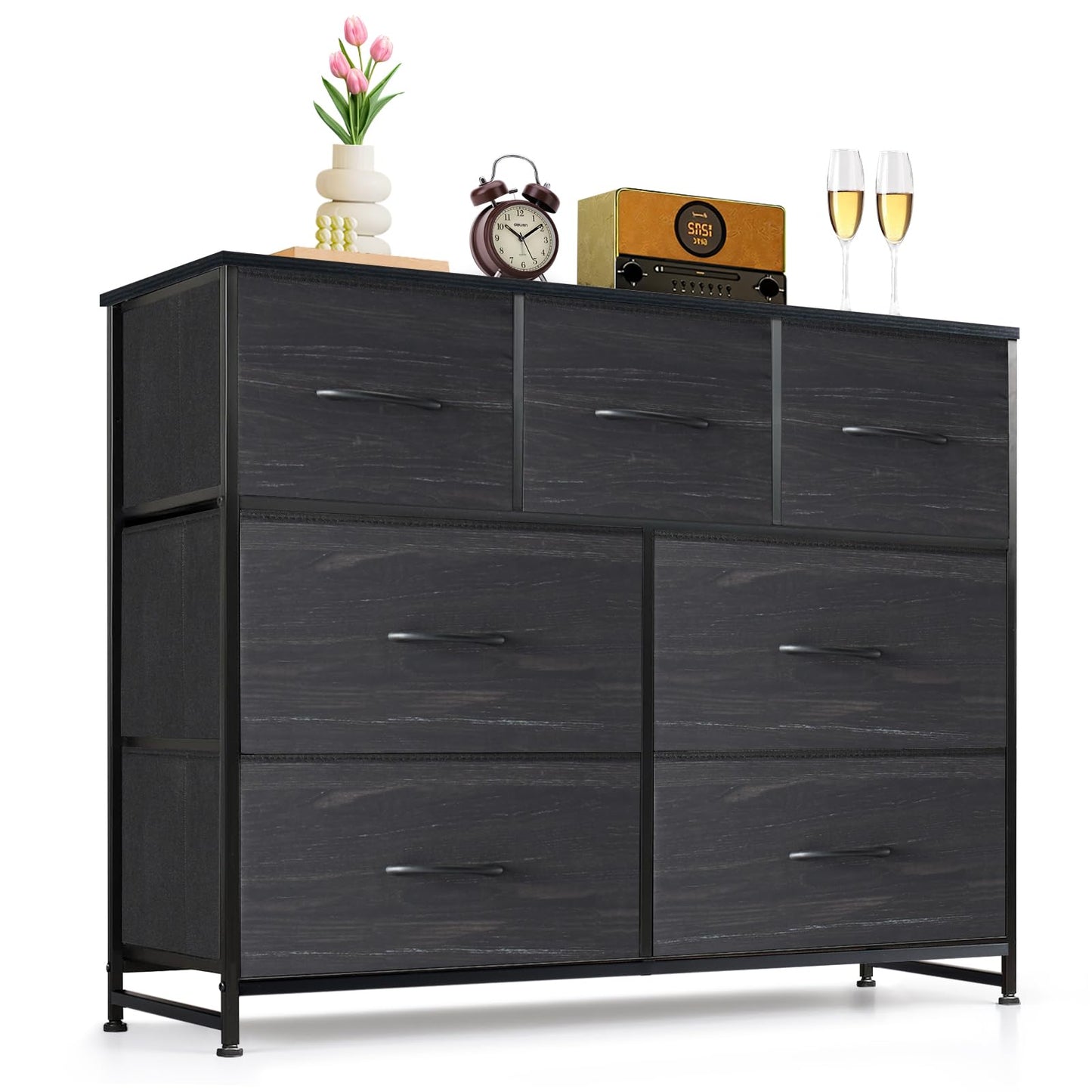SageNest Dresser for Bedroom, Anti-Tip Tall Storage Organizer