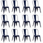 Rivbuio Metal Dining Chairs with Backrest, Stackable, Color, 2 Pack