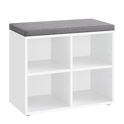VASAGLE Shoe Bench with Cushion, Entryway Storage Bench