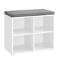 VASAGLE Shoe Bench with Cushion, Entryway Storage Bench