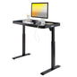 Seville Classics Airlift Electric Height Adjustable Desk with Tempered Glass Top