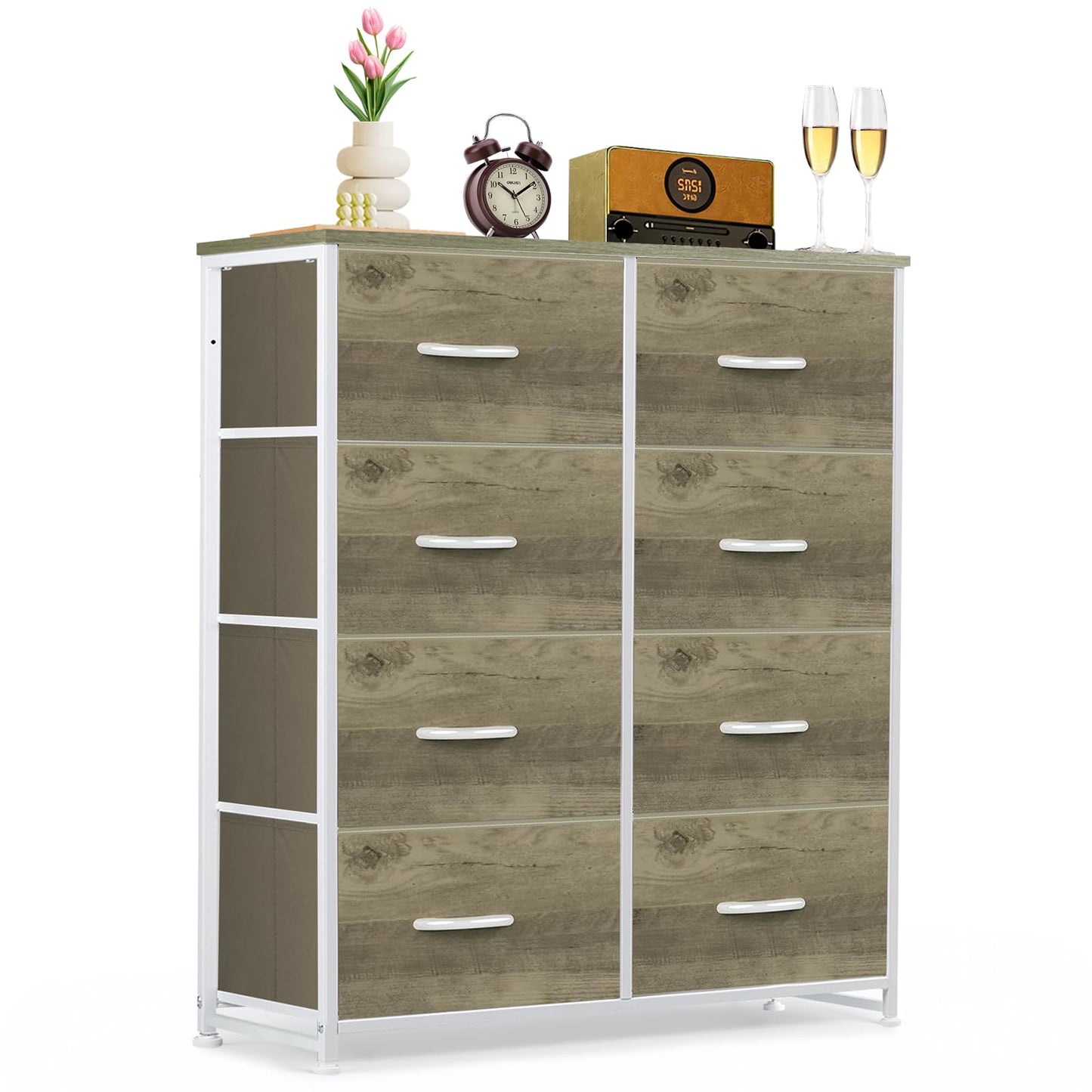 SageNest Dresser for Bedroom, Anti-Tip Tall Storage Organizer
