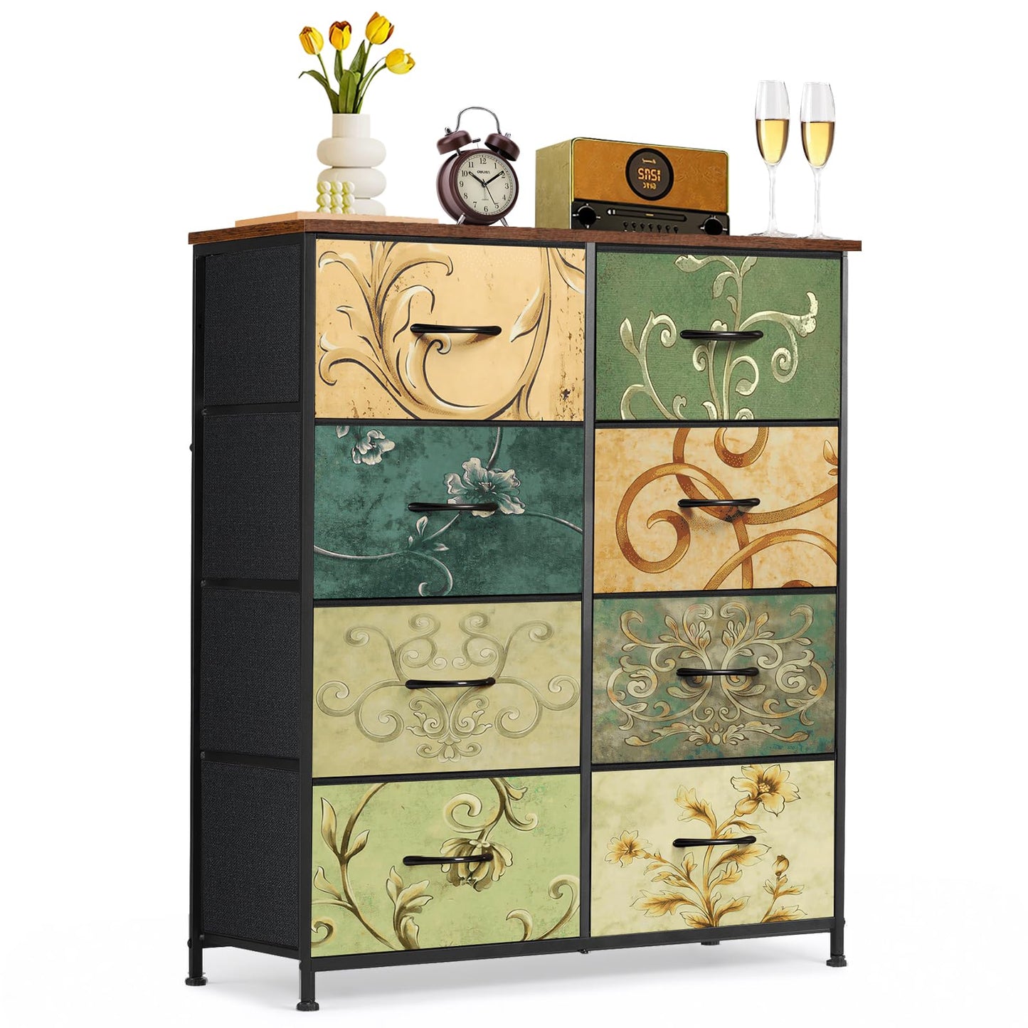 SageNest Dresser for Bedroom, Anti-Tip Tall Storage Organizer