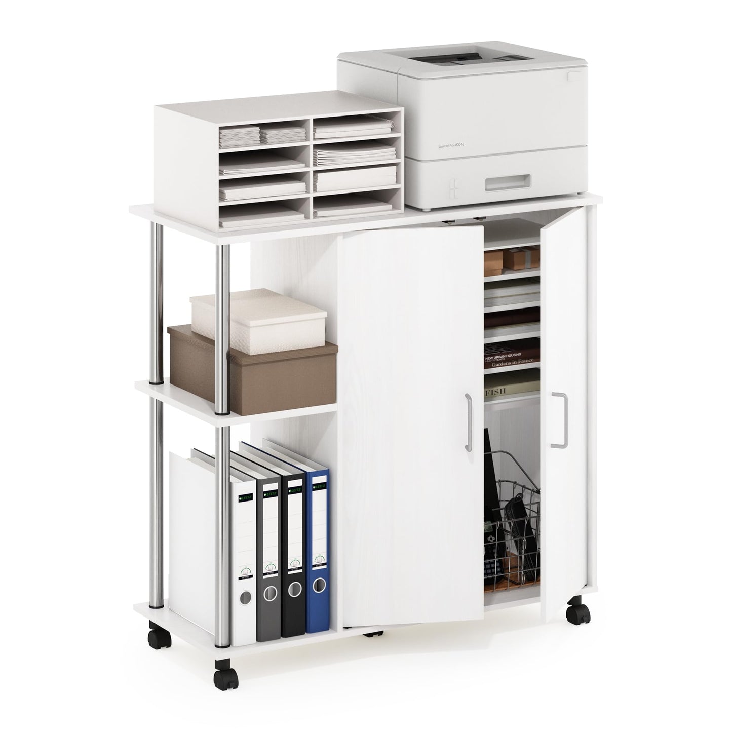 Tiered Wood Bookshelf with Open Storage Shelves for Home & Office