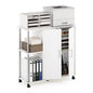 Tiered Wood Bookshelf with Open Storage Shelves for Home & Office