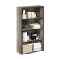 Tiered Wood Bookshelf with Open Storage Shelves for Home & Office