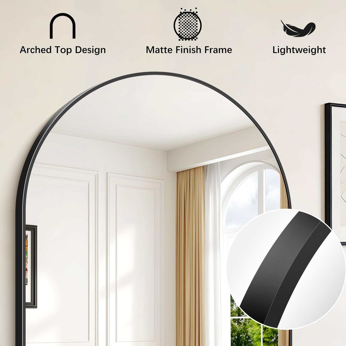 FORBATH Arched Bathroom Mirror