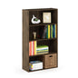 Tiered Wood Bookshelf with Open Storage Shelves for Home & Office