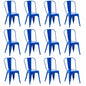 Rivbuio Metal Dining Chairs with Backrest, Stackable, Color, 2 Pack