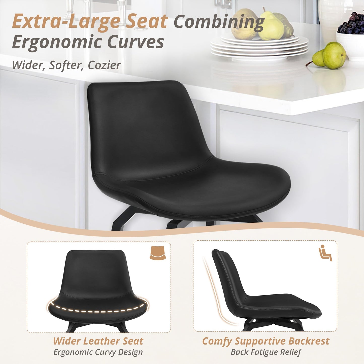 LUE BONA 360° Swivel Bar Stools
