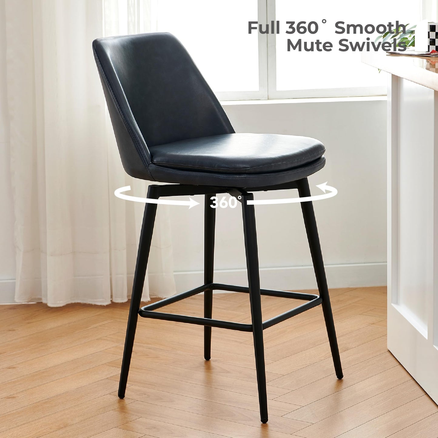 CHITA Swivel Counter and Bar Stools