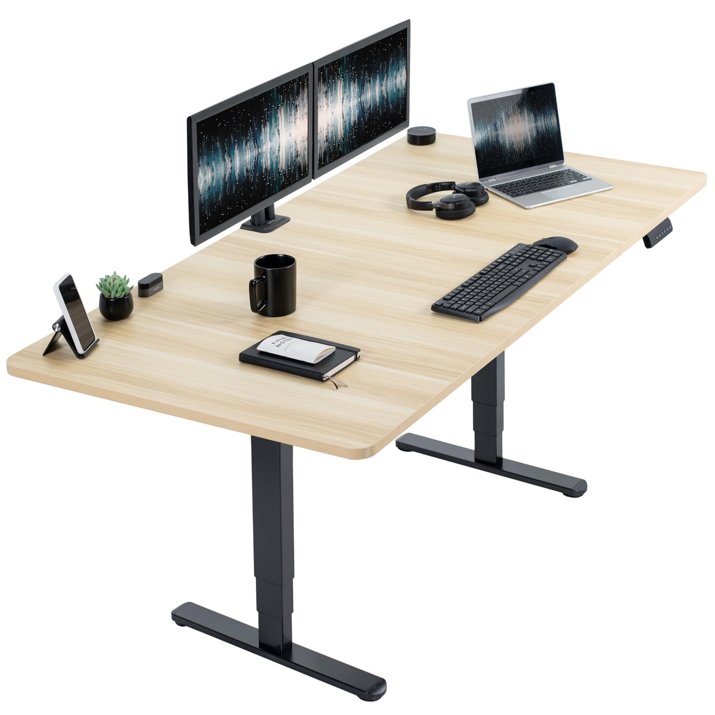71" x 30" Electric Desk with Touch Screen Memory Controller