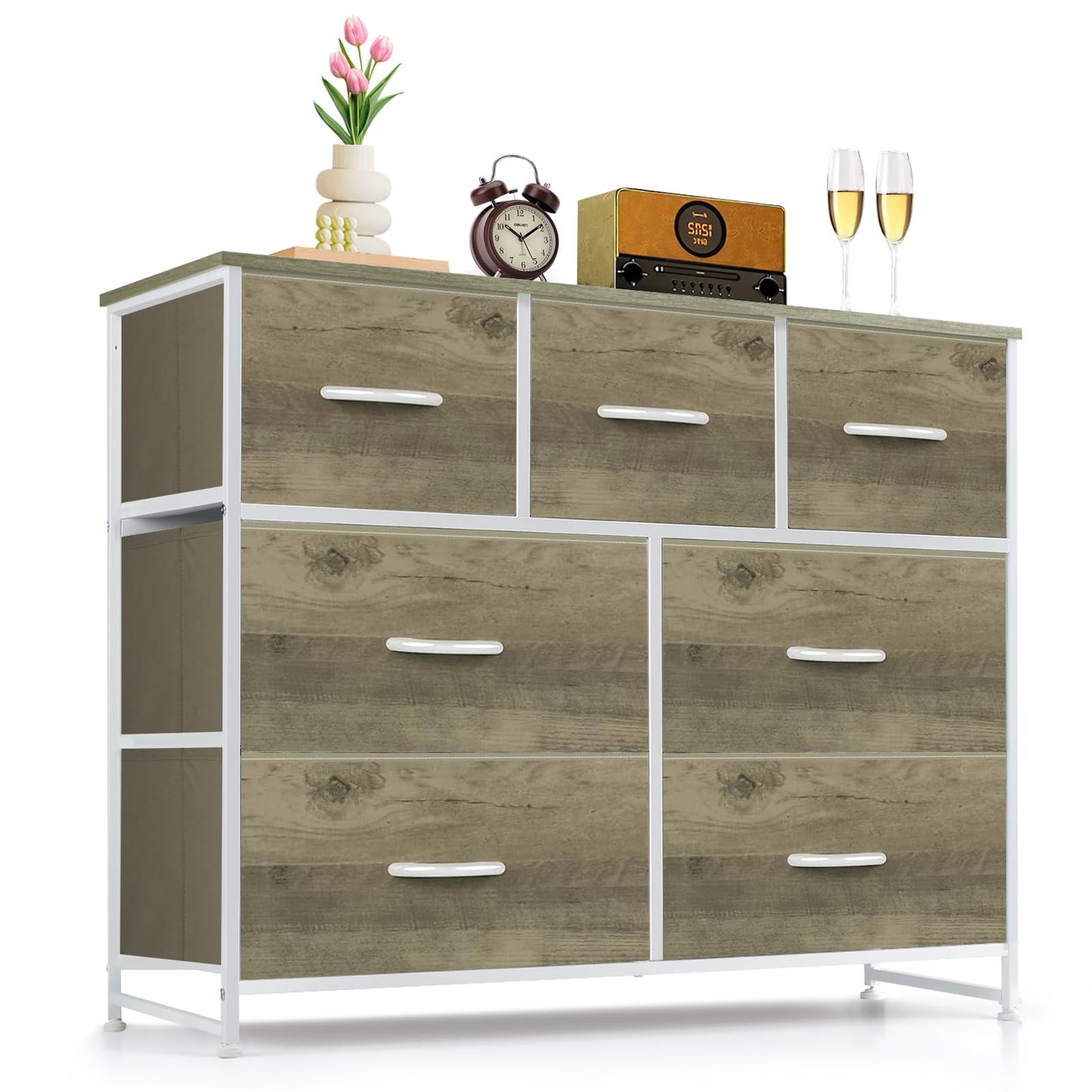 SageNest Dresser for Bedroom, Anti-Tip Tall Storage Organizer