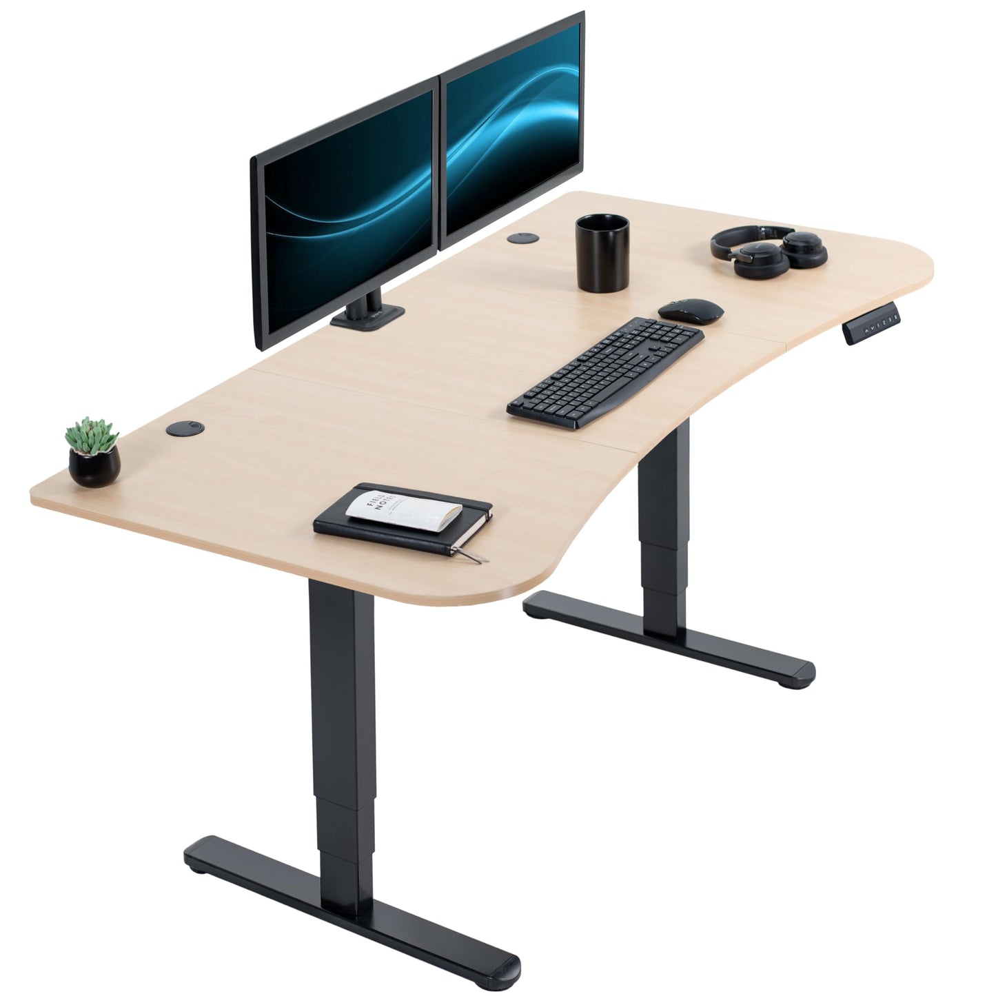71" x 30" Electric Desk with Touch Screen Memory Controller
