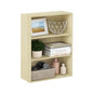 Tiered Wood Bookshelf with Open Storage Shelves for Home & Office