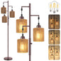 Hotsonic 72" Tall Boho Floor Lamp-Black
