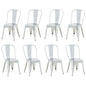 Rivbuio Metal Dining Chairs with Backrest, Stackable, Color, 2 Pack