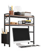 2-Tier Desktop Shelf Organizer with Adjustable Shelves for Home Office