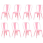 Rivbuio Metal Dining Chairs with Backrest, Stackable, Color, 2 Pack