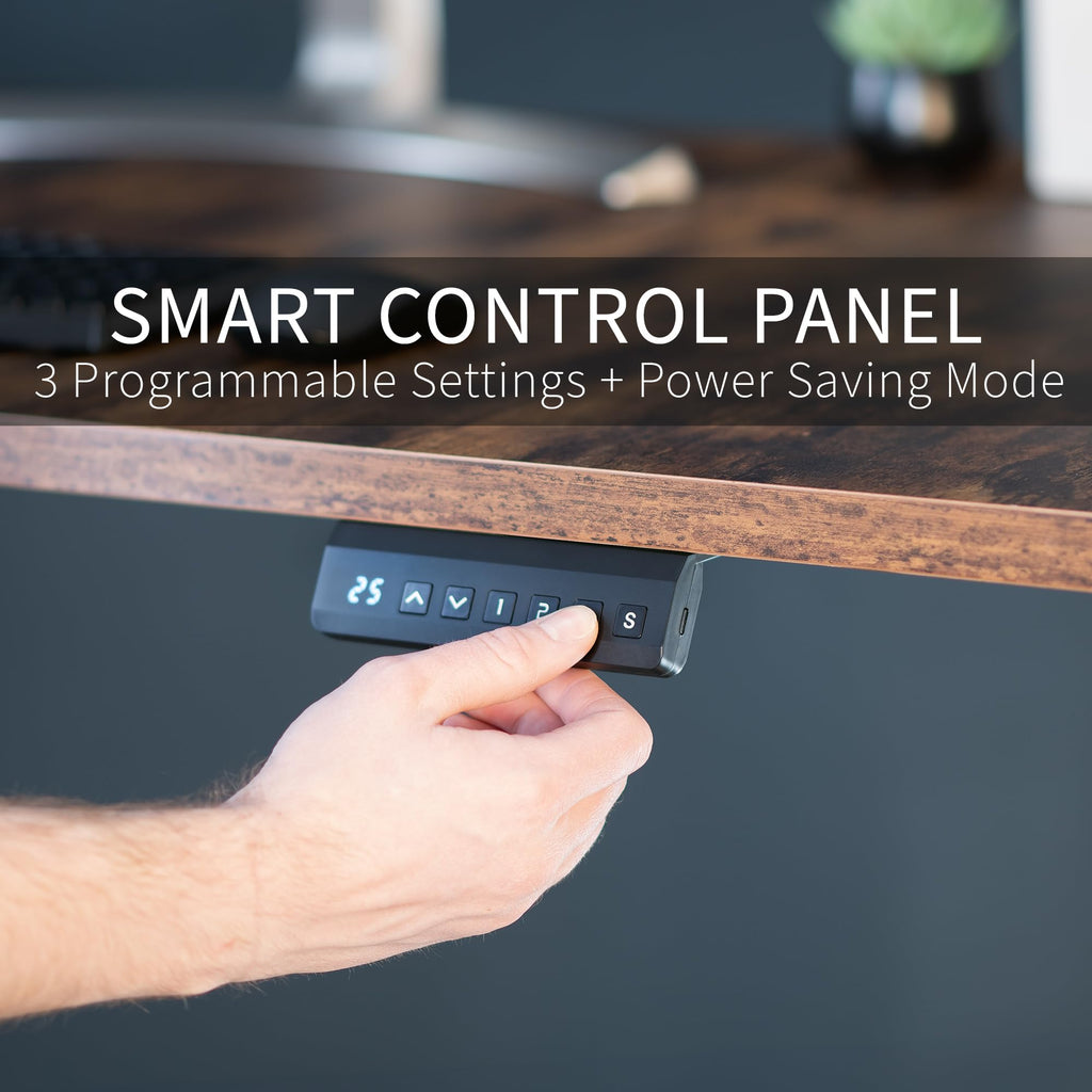 71" x 30" Electric Desk with Touch Screen Memory Controller