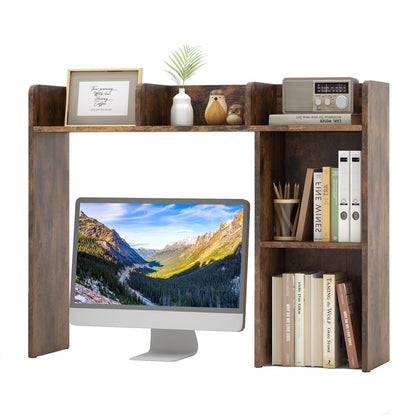 3-Tier Desktop Bookshelf Organizer with Storage Shelves for Office & Dorm