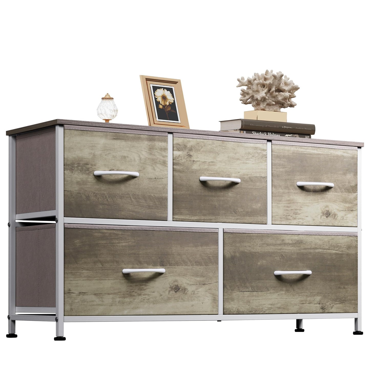 WLIVE Dresser for Bedroom with 5 Drawers