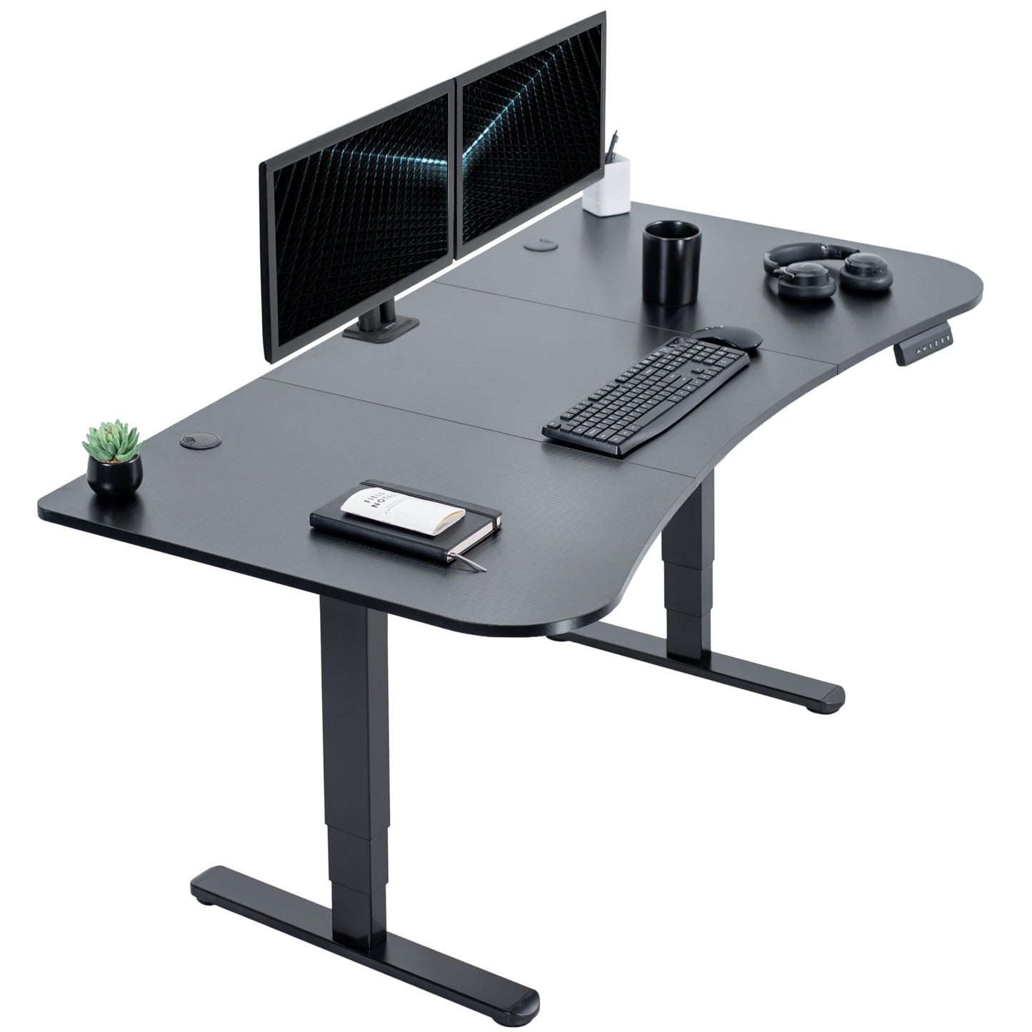 71" x 30" Electric Desk with Touch Screen Memory Controller