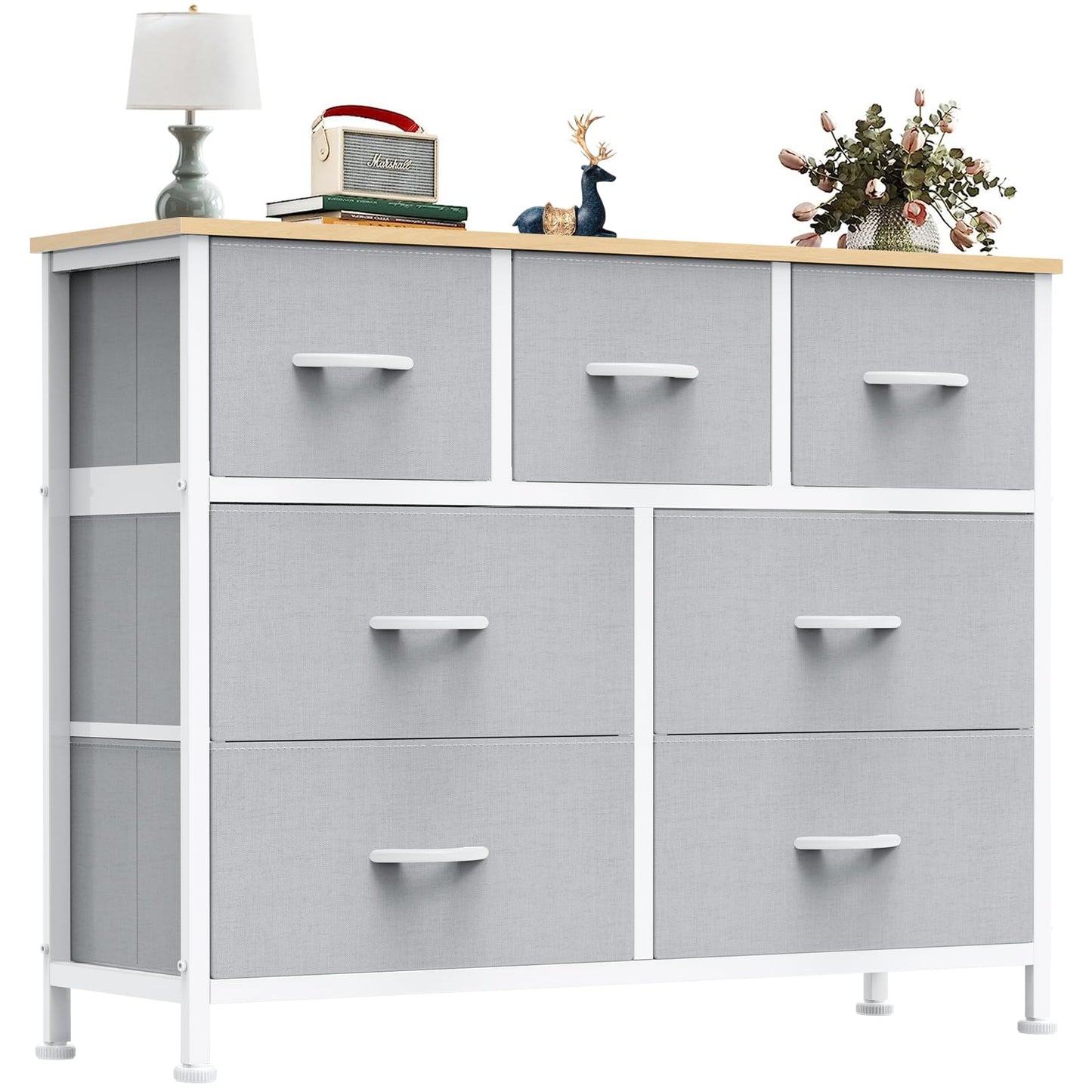 OLIXIS Dresser for Bedroom with 7 Fabric Drawers Storage Organizer