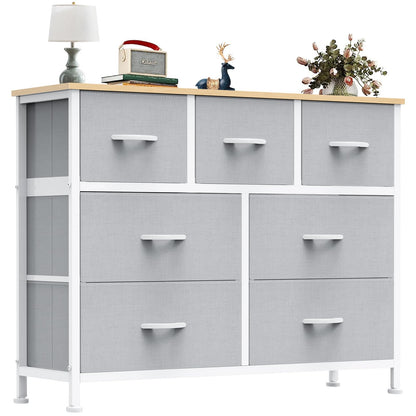 OLIXIS Dresser for Bedroom with 7 Fabric Drawers Storage Organizer