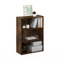 Tiered Wood Bookshelf with Open Storage Shelves for Home & Office