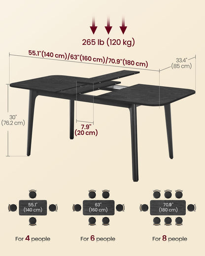 VASAG Dining Table, Kitchen Table, for Living Room, Dining Room