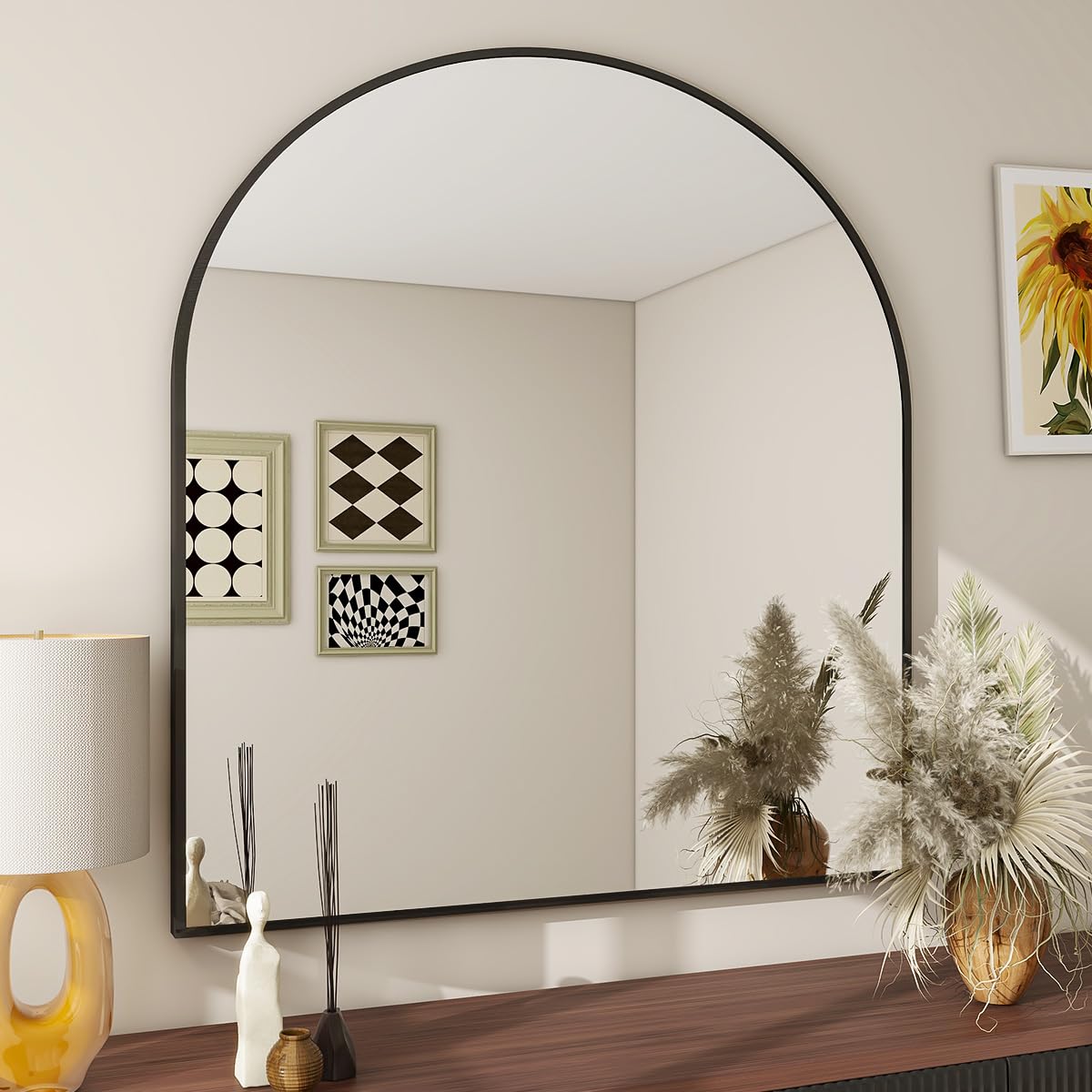 BEAUTYPEAK Arch Bathroom Wall Mirror